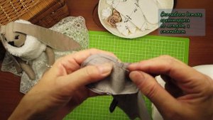 Ботиночки для Тильда-кролика. DIY. Простая выкройка.