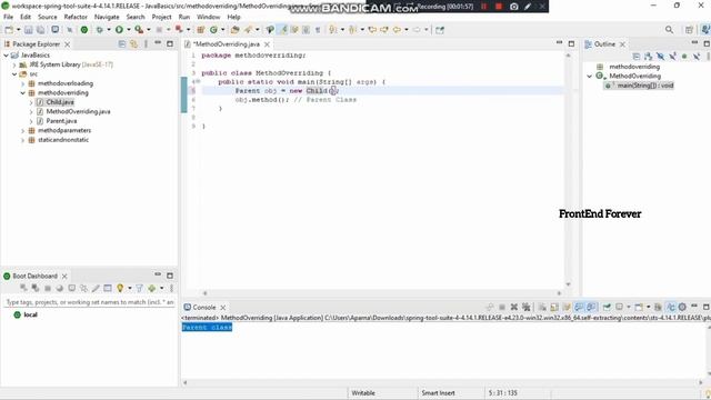 Method Overriding In Java | Spring Boot Tutorial For Beginners |