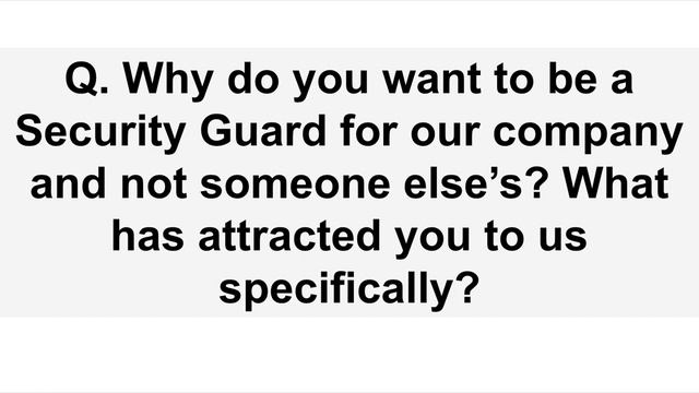 SECURITY GUARD Interview Questions And Answers (PASS Your SECURITY OFFICER Interview!)