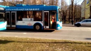 СЛЁТ ШТАНГ У ТРОЛЛЕЙБУСА 210 И ПОЛОМКА 215