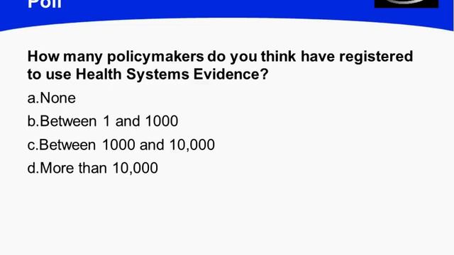 2013 Webinar Series on Using Evidence for Policies for Health: evidence informed policymaking смотреть онлайн