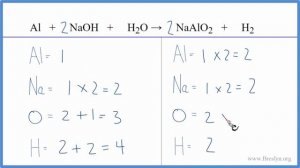 How to Balance Al + NaOH + H2O = NaAlO2 + H2