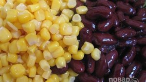 Салат с фасолью и Кириешками
