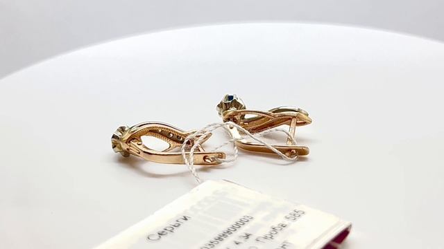 Золотые серьги с Сапфирами и Бриллиантами смотреть онлайн