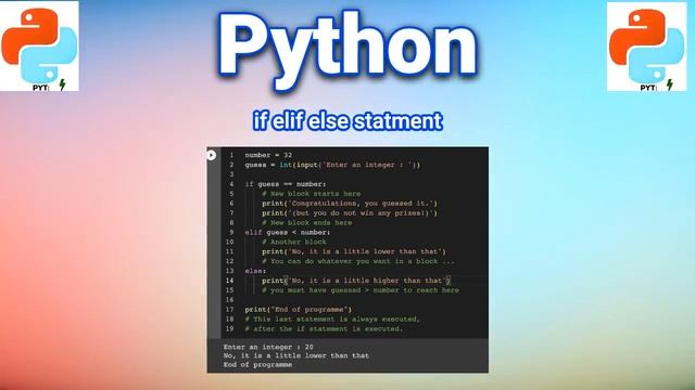 #Python  Control Flow - If Elif Else  - While Loop - For Loop. #pythonforbeginners