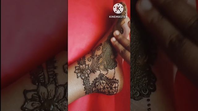 Amazing leg mehndi design,easy leg mehndi design simple,foot mehndi design for beginners#shorts