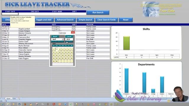 Excel VBA - Sick Leave Tracker Database - Excel 2010 Part 2 Overview смотреть онлайн