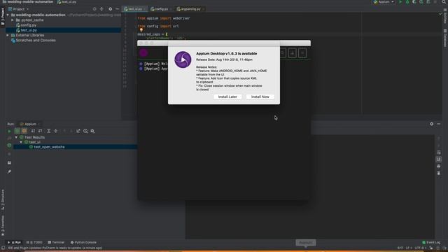 How to run the first test for appium mobile automation locally. Basic setup. Desire capability. смотреть онлайн