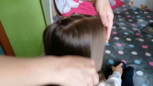 Прическа для детей с резиночками