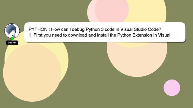 PYTHON : How can I debug Python 3 code in Visual Studio Code?