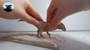 паразауролоф из скульптурного пластилина | лепка.