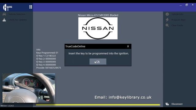 Key Programming and Pin Code Retrieval For a Nissan Micra K12 Using TrueCode Online смотреть онлайн