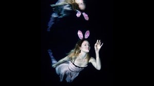 съемка зайка под водой в бассейне / shooting a bunny underwater in the pool