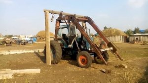 МТЗ 80. Снятие навески стогомета