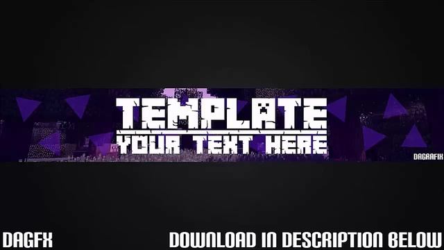 Minecraft Channel Art Template 41 - Free Photoshop Download смотреть онлайн