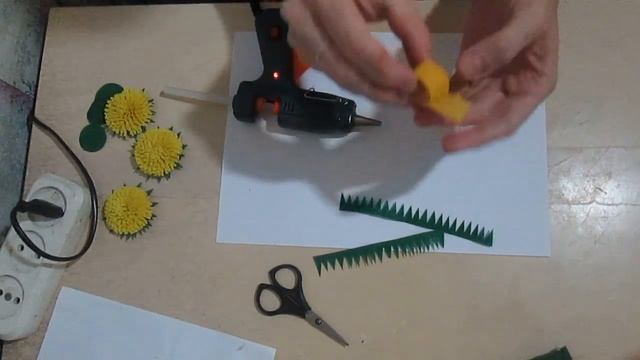 Ободок с цветами  своими руками/ Одуванчики / Мастер класс