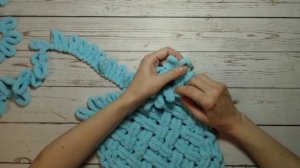 80- Узор «Двойная плетенка» для пряжи Пуффи.