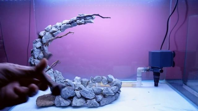 AMAZING WATERFALL AQUARIUM - Aquascape Waterfall Setup Step by Step Tutorial