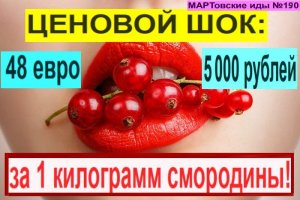 ЦЕНОВОЙ ШОК в Риге: 48 евро (5000 рублей) за 1 килограмм смородины!