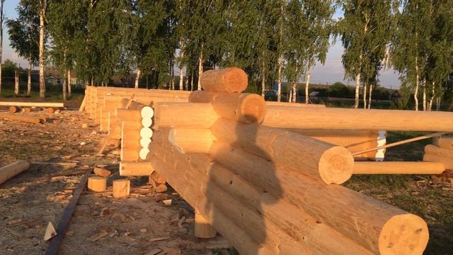 Баня из бревна с террасой/Рязань. 89271904521 смотреть онлайн