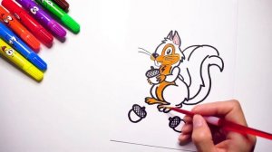 Как нарисовать БЕЛКУ. How to draw a squirrel. Рисунок БЕЛКА поэтапно.