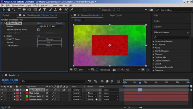 Layer Render Free - export H.264 using FFmpeg directly from After Effects смотреть онлайн