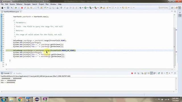 How to use range method of YearMonth Class? | Java 8 Date and Time