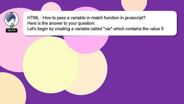 HTML : How to pass a variable in match function in javascript? смотреть онлайн