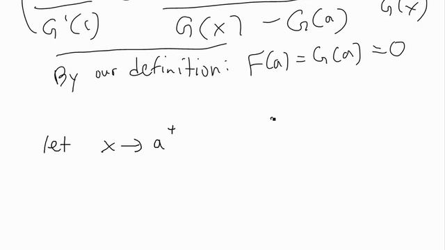 L'Hospital's Rule - A general Proof