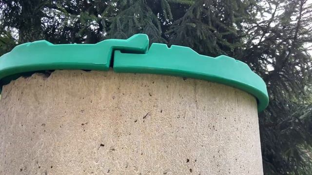 Декоративная крышка для бетонного колодца 1000 мм (зелёного цвета) смотреть онлайн