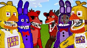 СЛОМАННЫЕ АНИМАТРОНИКИ ПРОТИВ НОВЫХ ФНАФ МАЙНКРАФТ fnaf minecraft
