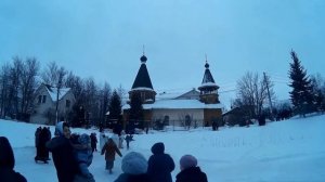 Праздник Крещения в пос. Богородское -ГАЭС!!! 2017г (Короткая версия )