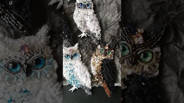 ЭФФЕКТНАЯ БРОШЬ Белая Сова White Owl Brooch #брошьсова