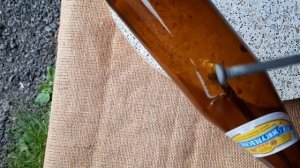 Как прибить стеклянную бутылку к дереву БЕЗ СВЕРЛА