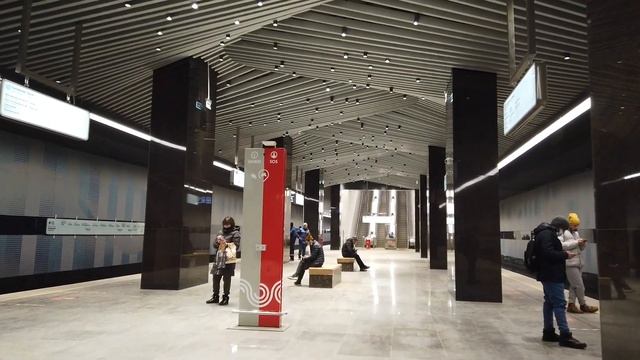 Станция метро Аминьевская Москва Большая кольцевая линия / metro Aminevskaya Moscow
