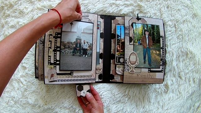 Семейный альбом с элементами поп ап/family album with pop elements/ скрапбукинг/scrapbooking