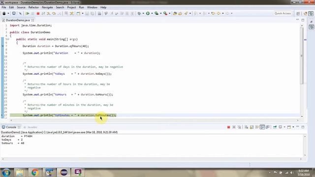 How to use to methods of Duration class? | Java 8 Date and Time