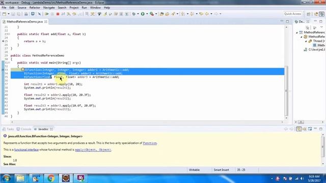 What is a Static Method reference? - BiFunction Overload methods | Java 8 method reference