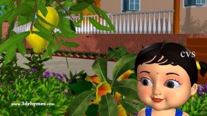 Five Little Mangoes Counting Song - 3D Animation Nursery Rhymes for Children