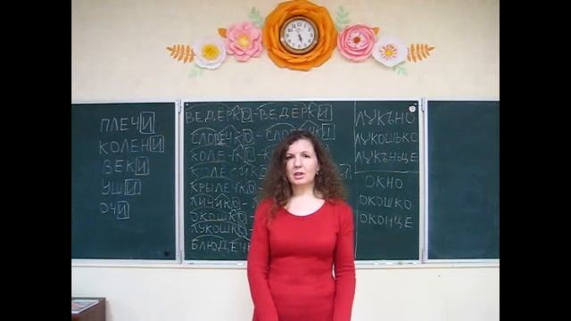 Имена существительные среднего рода. Формы множественного числа именительного падежа смотреть онлайн