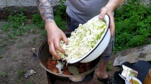 Вкуснейший Бигус в Казане на костре