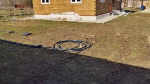 Перепроведение вводного кабеля в котельную. Закладной кабель под откатные ворота.