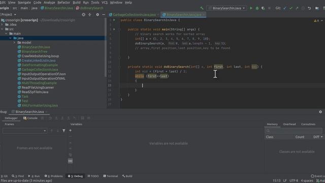 Binary Search in Java with source code