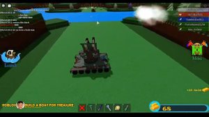 Roblox Build a Boat for Treasure! Tank vs Mech! PVP! My Anti Aircraft Tank 1st Battle! HawkesDad011