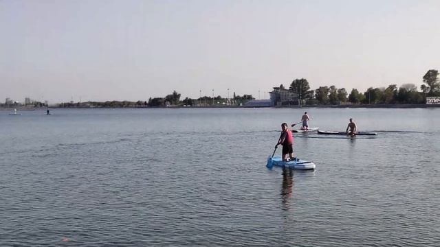 Впервые на САП борде/ SUP BOARD/Гребной канал смотреть онлайн
