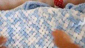 Вязаный  плед из Ализе Пуффи [Готовые работы] Детский плед