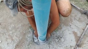 Скважина по глине 23м. Обсыпка. Раскачка. Пакер. Глиняный замок.