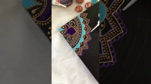 Роспись зеркала в технике "Точечная роспись"