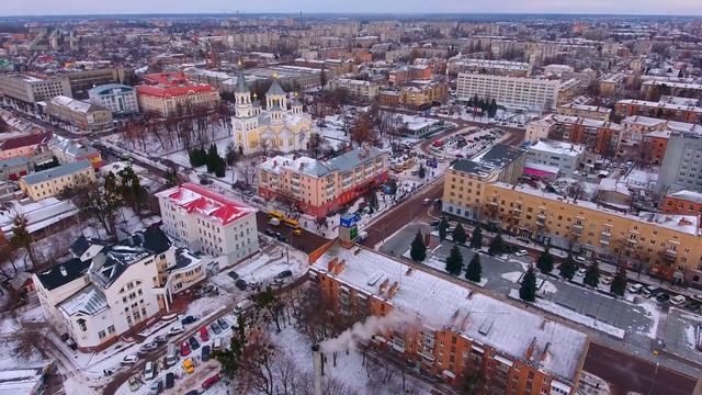 Житомир зимний с высоты птичьего полета ( Zhitomir winter from the height of the bird's flight)