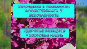 Фитотерапия в гинекологии: эффективность и безопасность. Проф. Е.Е. Лесиовская.